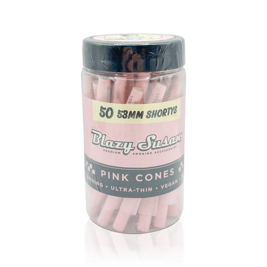 BLAZY SUSAN PINK PRE ROLLED CONES SHORTYS 50 PACK