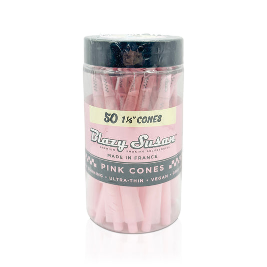BLAZY SUSAN PINK PRE ROLLED CONES 1 1/4 SIZE 50 PACK