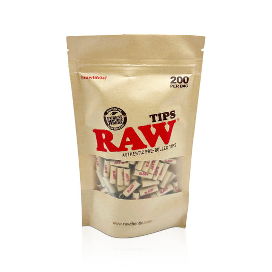 RAW PRE ROLLED TIPS - 200CT