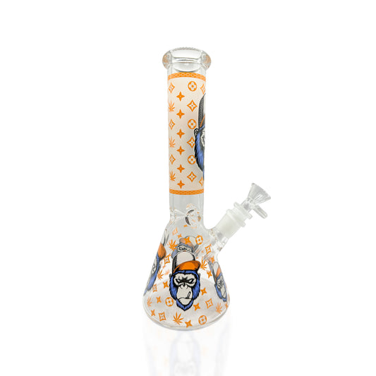 GORILLA DESIGN BEAKER STYLE BONG 10"