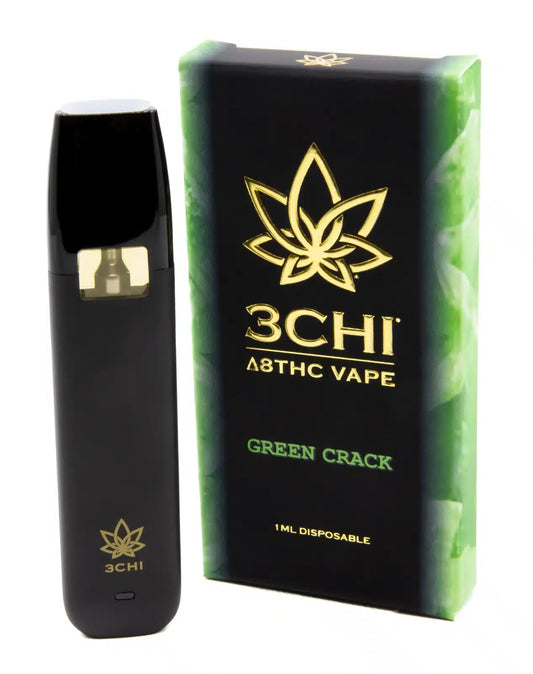 3CHI DELTA 8 THC VAPE DISPOSABLE 1ML - GREEN CRACK