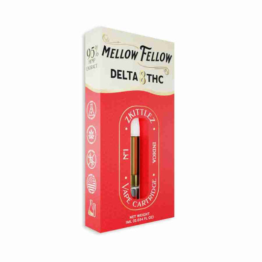 MELLOW FELLOW DELTA 8 VAPE CARTRIDGE 1ML - ZKITTLEZ (INDICA)